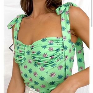 Vrg Grl Tie Strap Corset Top